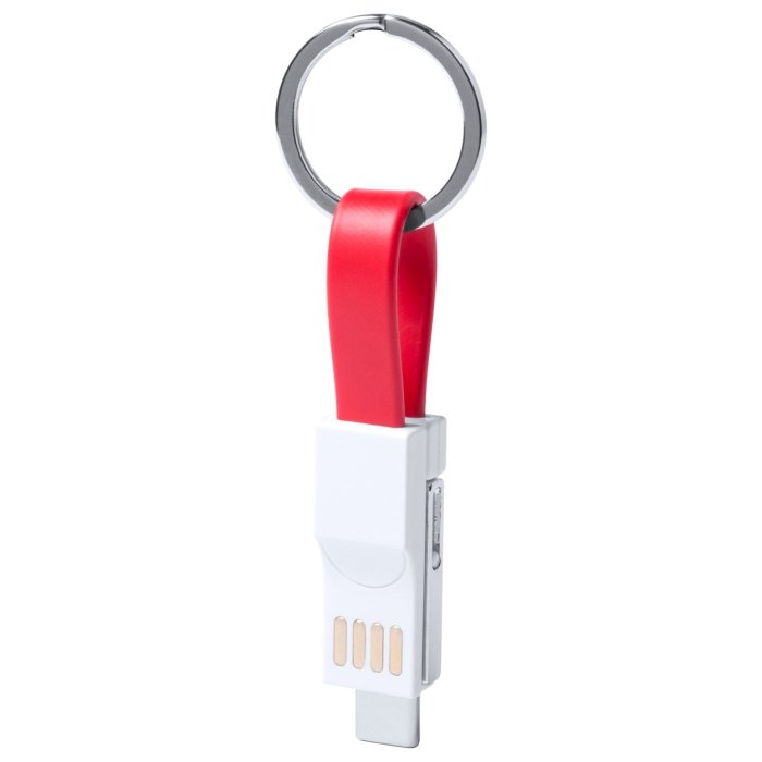 Hedul USB töltős kulcstartó, piros