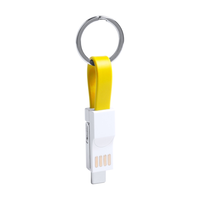 Hedul USB töltős kulcstartó, sárga