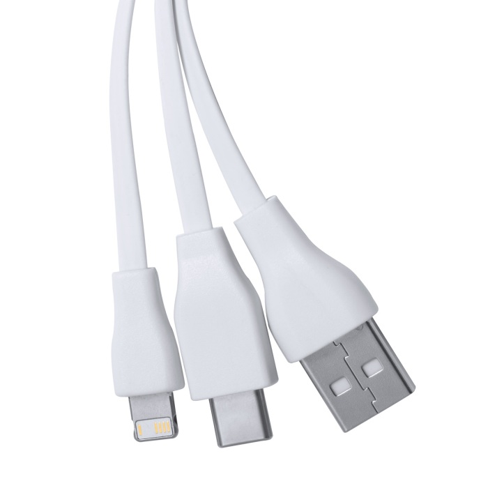 Laiks kulcstartó USB töltőkábellel, natúr