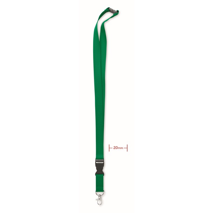 Lannycot 20 mm nyakpánt fém klipsszel, zöld