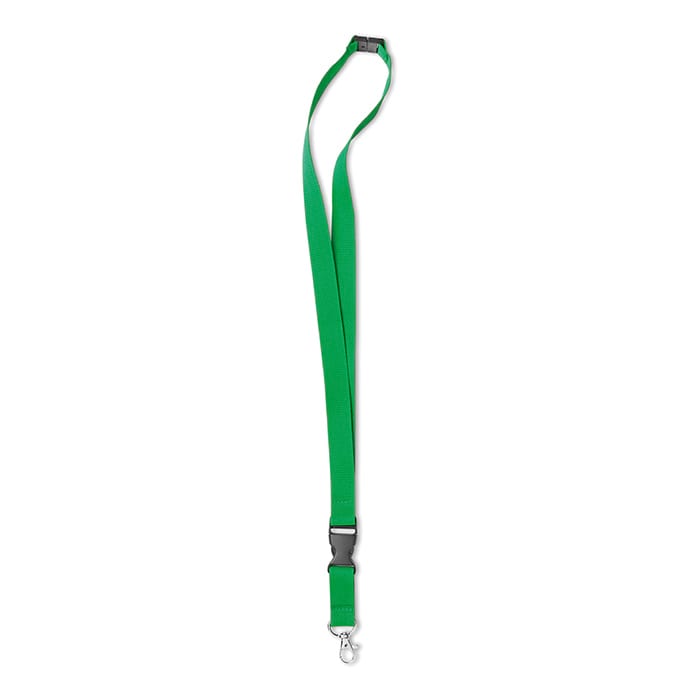 Lany nyakbaakasztó fém kampóval, zöld