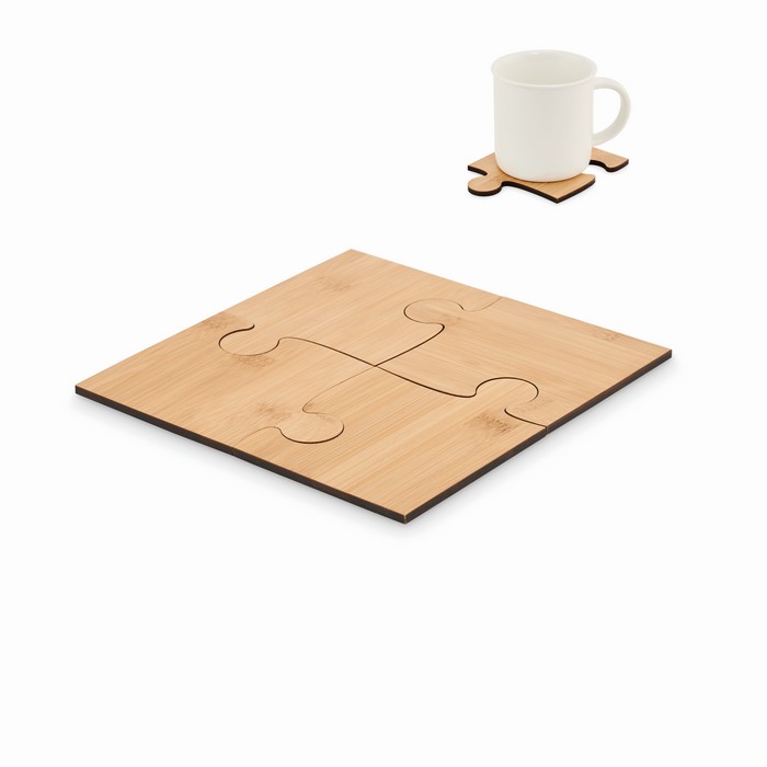 Lepy 4 részes puzzle alátét készlet, natúr