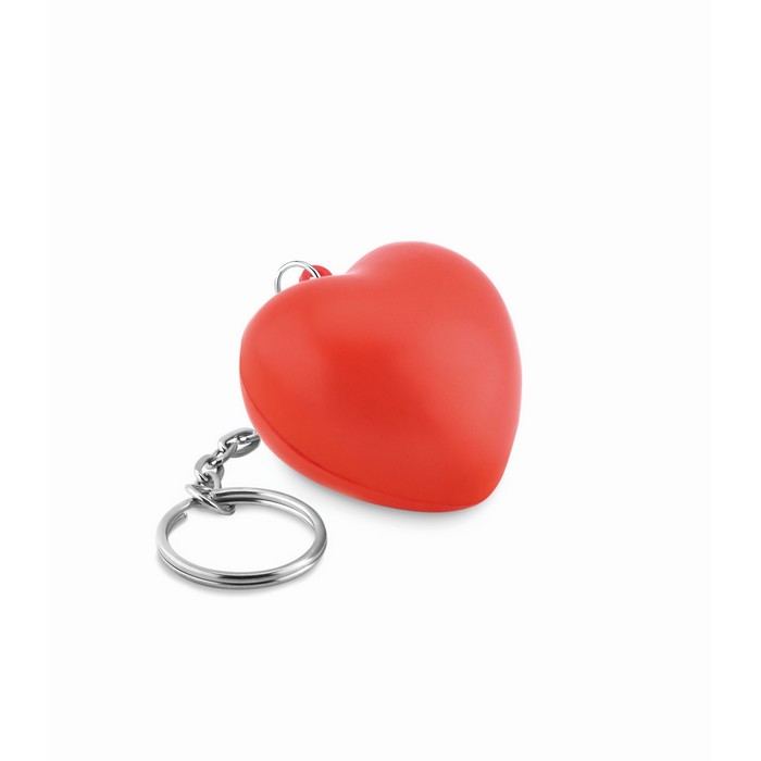 Lovy Ring PU szív kulcstartó, piros