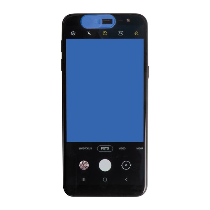 Reklámajándék: Mobiltelefon kamera takaró, kék
