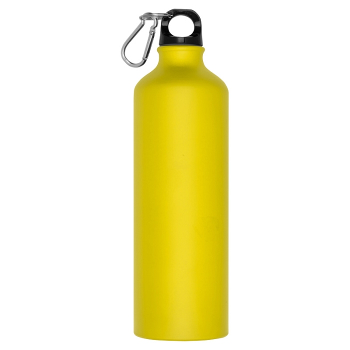 Reklámajándék: Nagy reklám ivópalack karabinerrel, 800 ml, sárga
