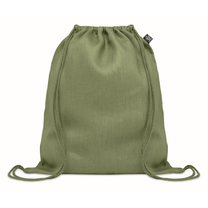 Naima Bag kenderszövet zsinóros táska, zöld