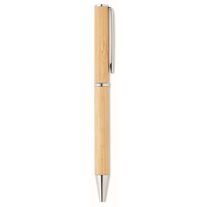 Naira bambusz csavaros reklám toll, natúr