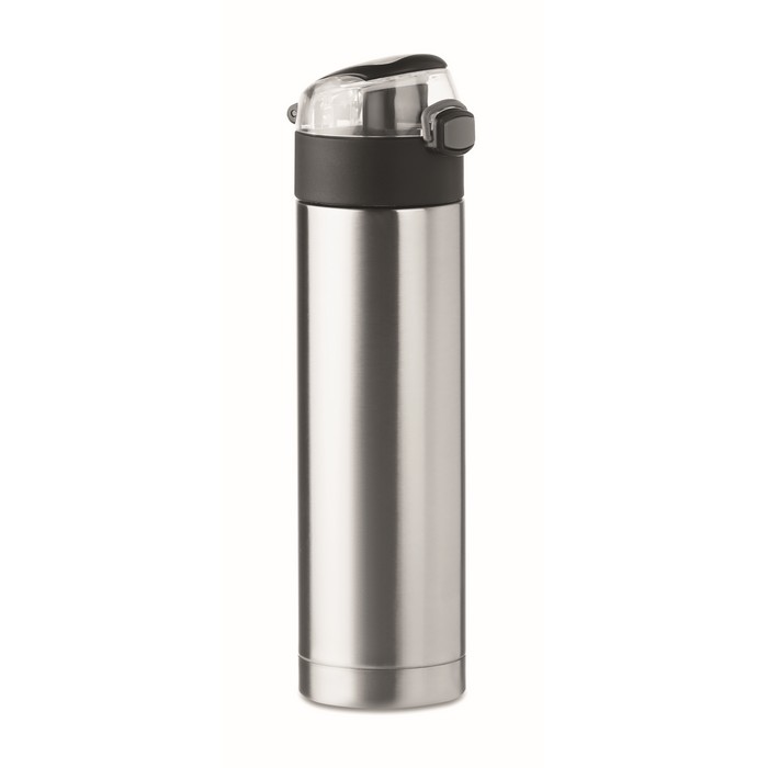 Nuuk Lux biztonsági záras palack 400 ml, ezüst
