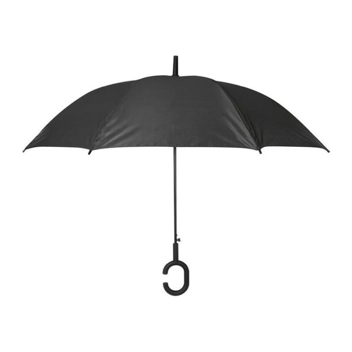 Reklámajándék: Pongee selyem automata reklám esernyő, fekete