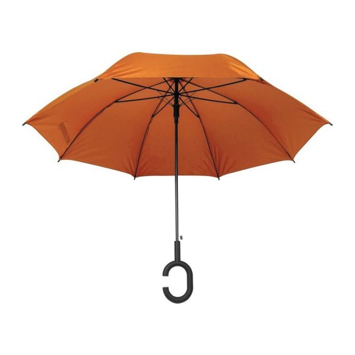 Reklámajándék: Pongee selyem automata reklám esernyő, narancssárga