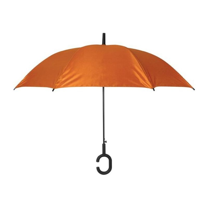 Reklámajándék: Pongee selyem automata reklám esernyő, narancssárga
