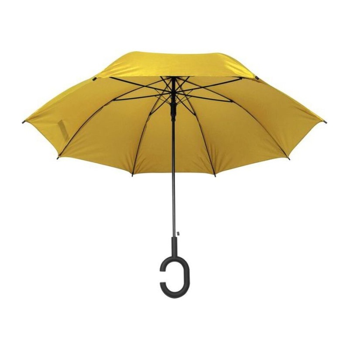 Reklámajándék: Pongee selyem automata reklám esernyő, sárga