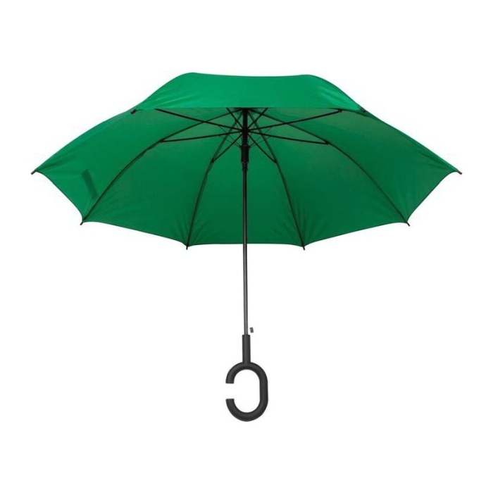 Reklámajándék: Pongee selyem automata reklám esernyő, zöld