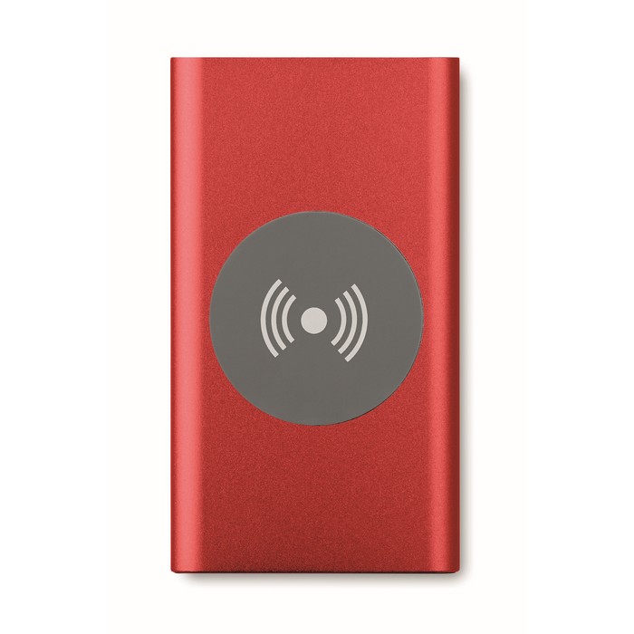 Power&Wireless vezeték nélkülipowerbank 4000mah, piros