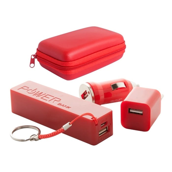 USB töltő és power bank szett