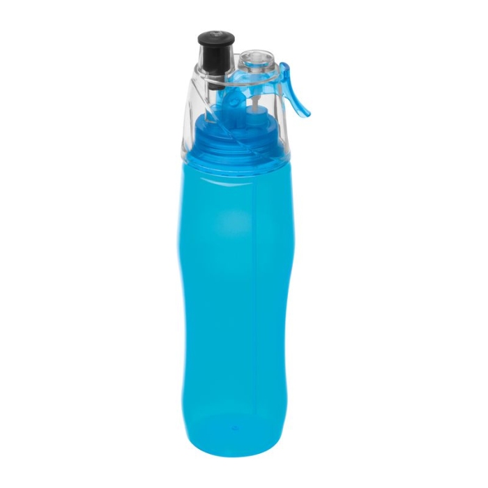 Reklámajándék: reklám ivópalack és hűsítőspray sportoláshoz, 700 ml, kék