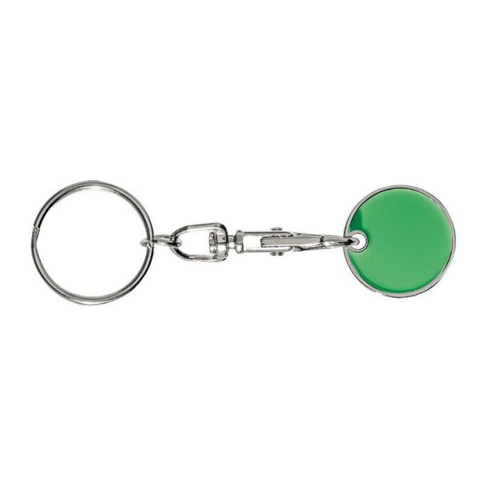 Reklámajándék: Reklám kulcstartó kocsi érmével, zöld