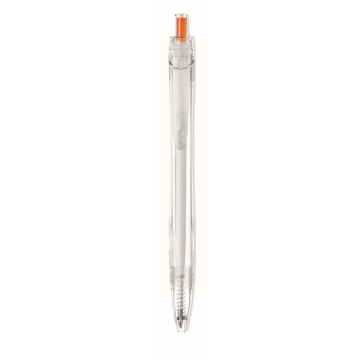 RPET Pen RPET nyomógombos reklám toll, narancssárga