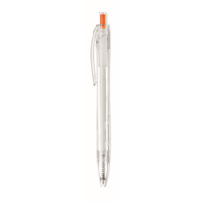 RPET Pen RPET nyomógombos reklám toll, narancssárga