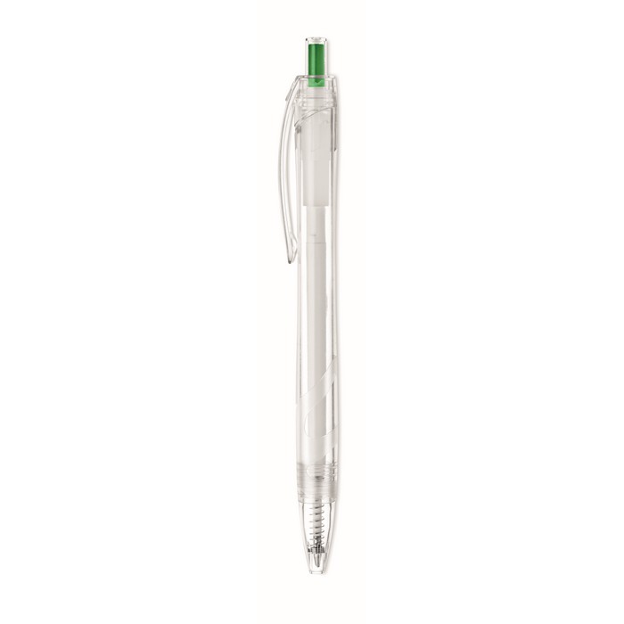 RPET Pen RPET nyomógombos reklám toll, zöld