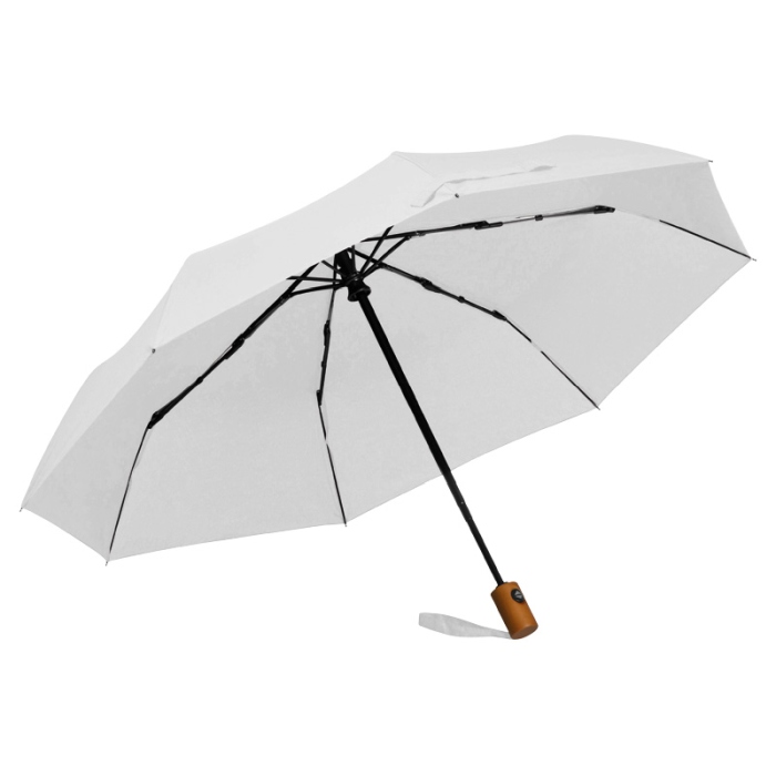 Reklámajándék: RPET reklám esernyő, fehér