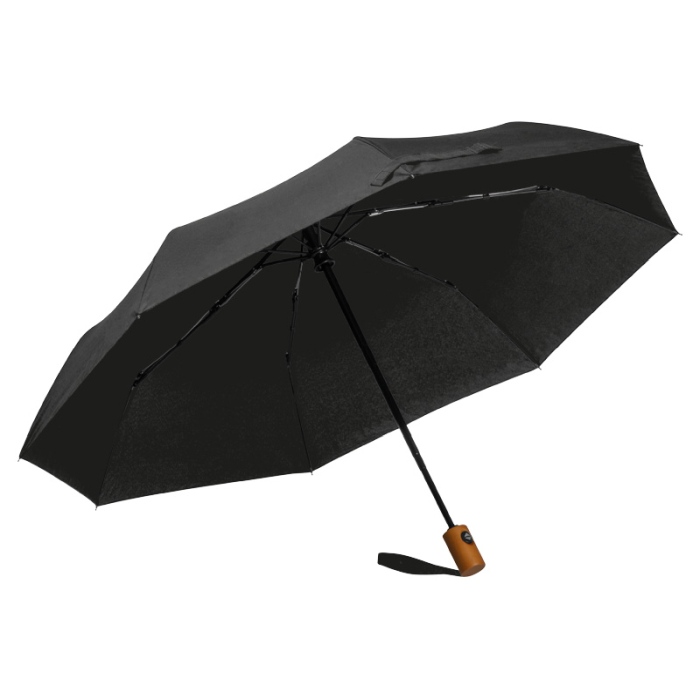 Reklámajándék: RPET reklám esernyő, fekete