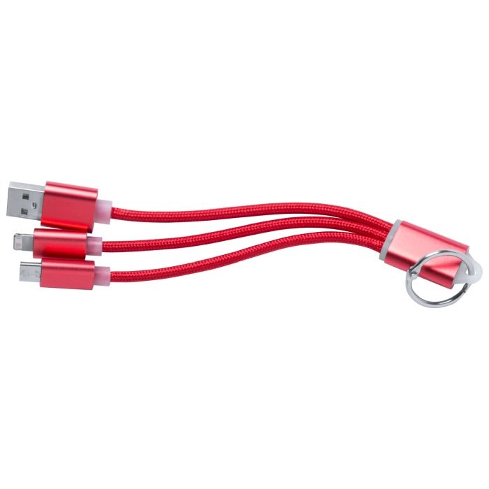 Scolt USB töltőkábel, piros