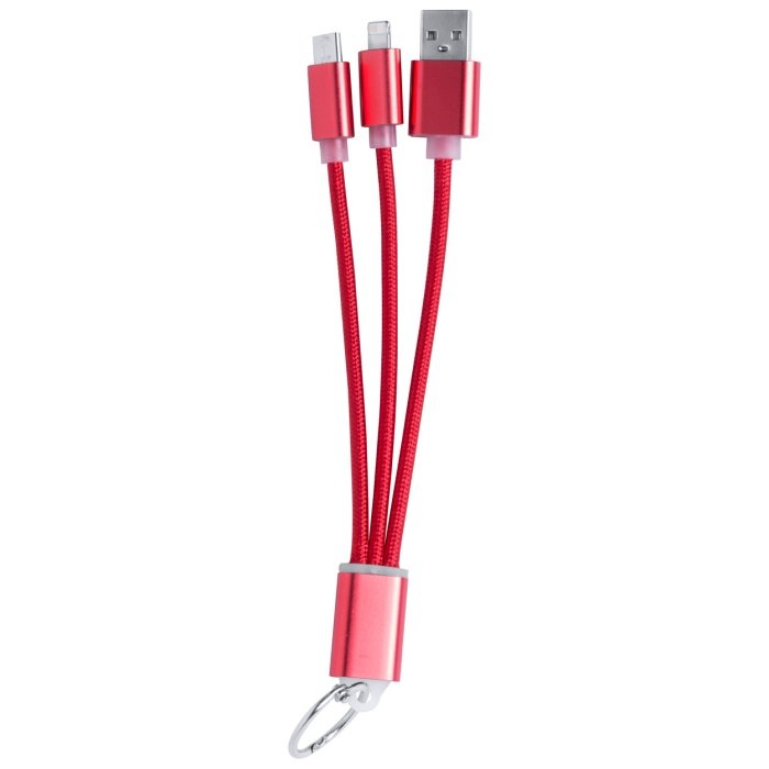 Scolt USB töltőkábel, piros