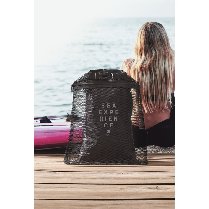 Scuba Mesh vízálló táska pánttal, 6 l, fekete