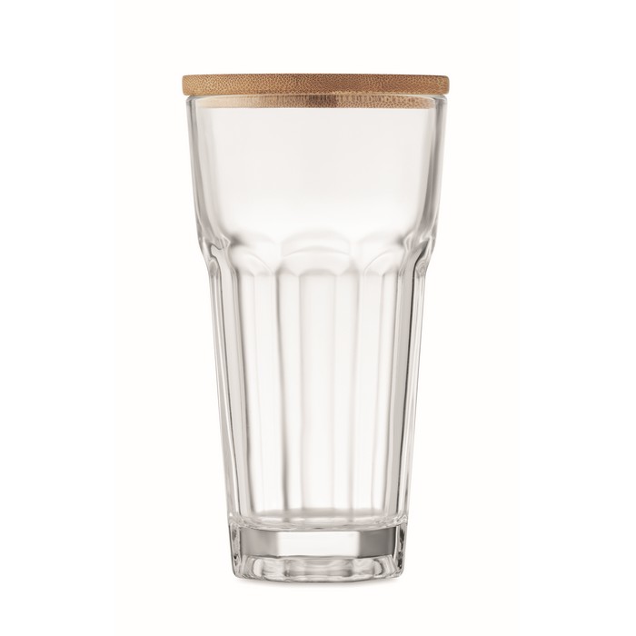 Sempre pohár bambuszfedél-/alátéttel, átlátszó