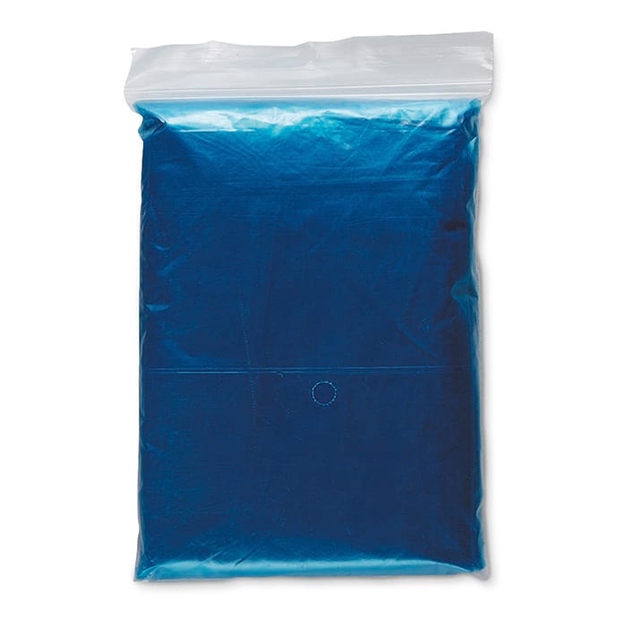Sprinkle műanyag kapucnis esőkabát, kék