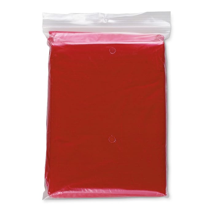 Sprinkle műanyag kapucnis esőkabát, piros