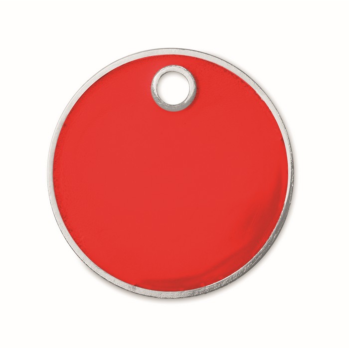 Tokenring érmés kulcstartó (eur), piros
