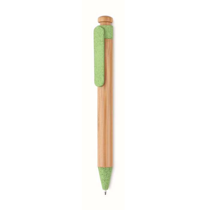 Toyama bambusz/szalma/abs reklám toll, zöld
