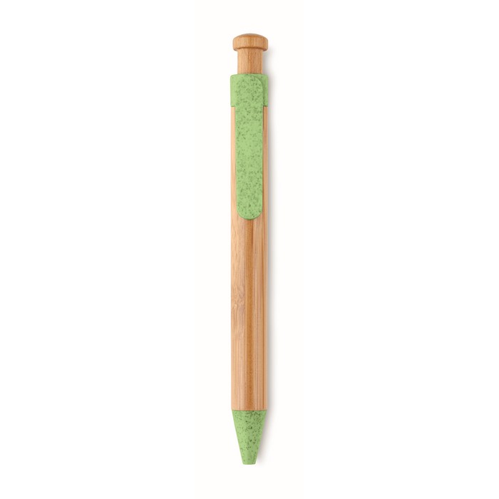 Toyama bambusz/szalma/abs reklám toll, zöld