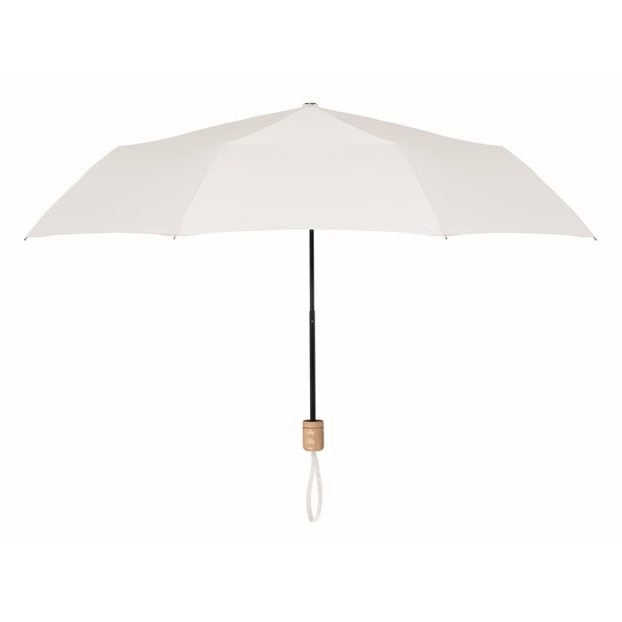 Tralee összecsukható reklám esernyő, fehér