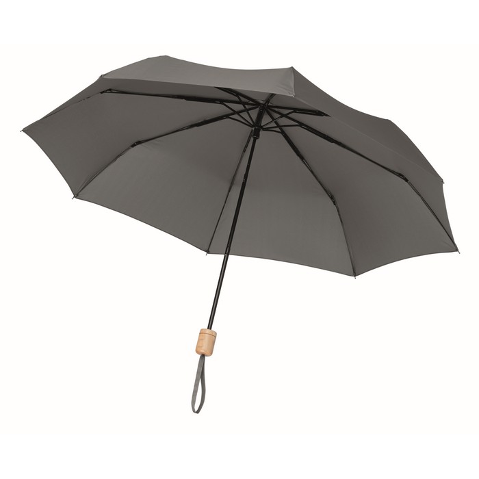 Tralee összecsukható reklám esernyő, szürke