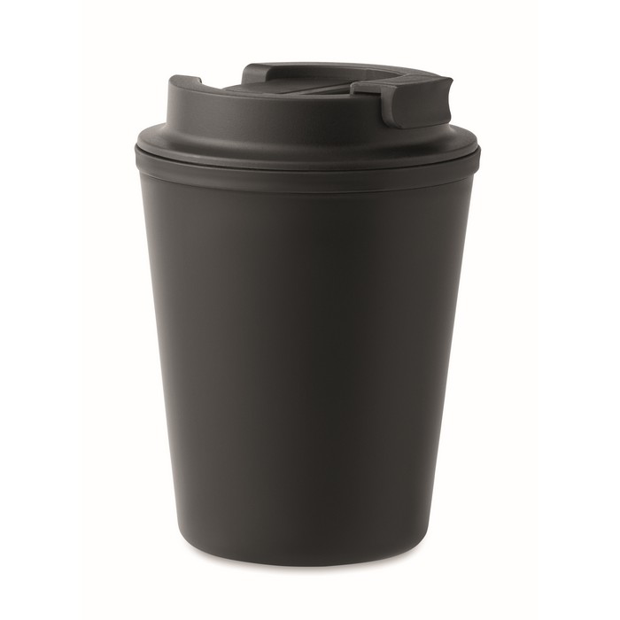 Tridus újrahasznosított PP pohár 300 ml, fekete