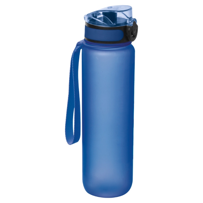 Reklámajándék: Tritánból készült sport reklám ivópalack, 1000 ml, kék
