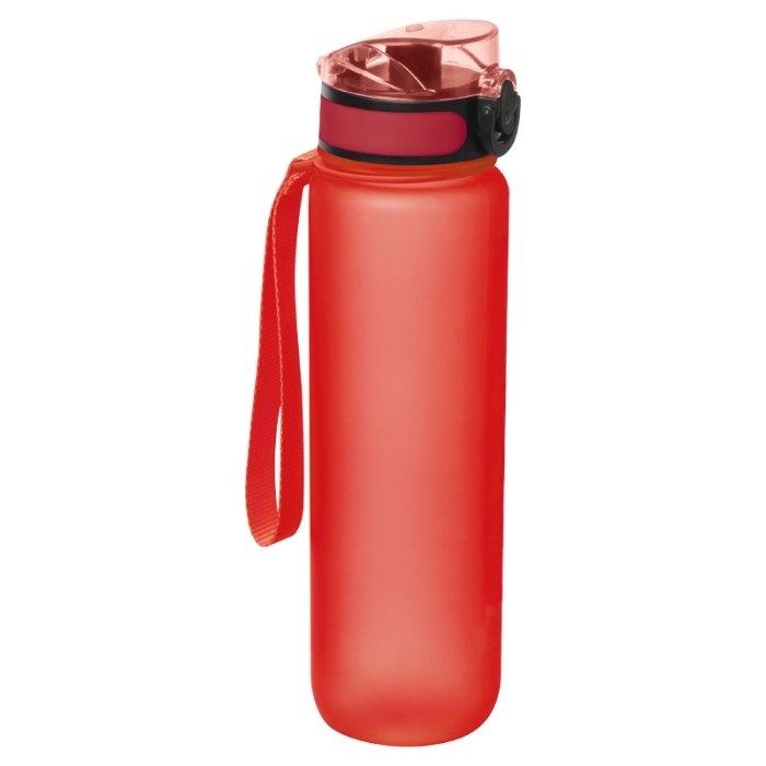 Reklámajándék: Tritánból készült sport reklám ivópalack, 1000 ml, piros