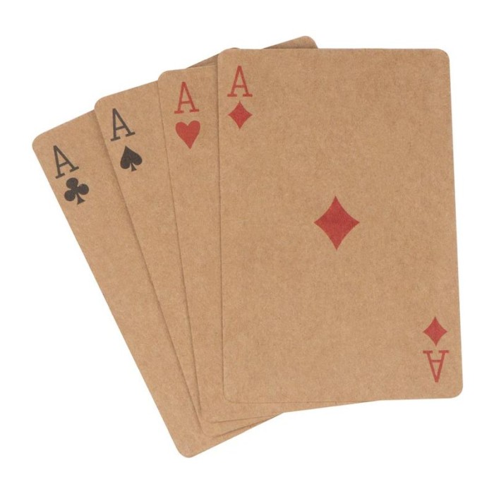 Reklámajándék: Újrahasznosított papírból készült kártyajáték, bézs