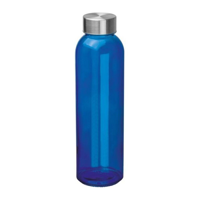 Reklámajándék: Üveg reklám ivópalack, 500 ml, kék