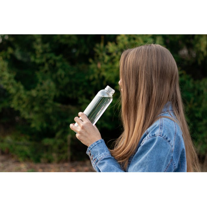 Reklámajándék: Üveg reklám ivópalack, 500 ml, színes