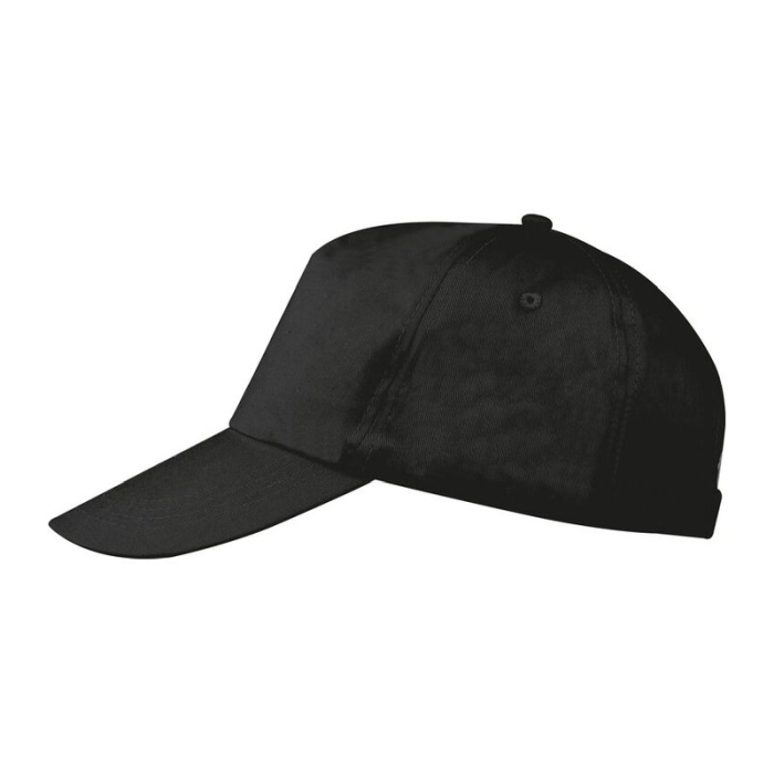 Reklámajándék: Vászon reklám baseball sapka, 5 panel, fekete