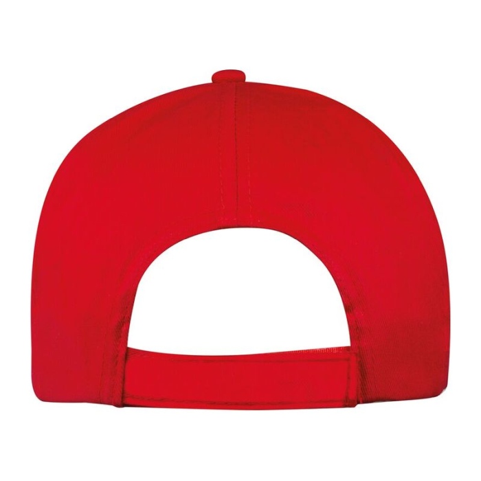 Reklámajándék: Vászon reklám baseball sapka, 5 panel, piros