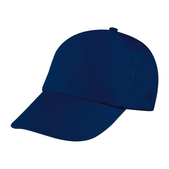 Reklámajándék: Vászon reklám baseball sapka, 5 panel, sötétkék