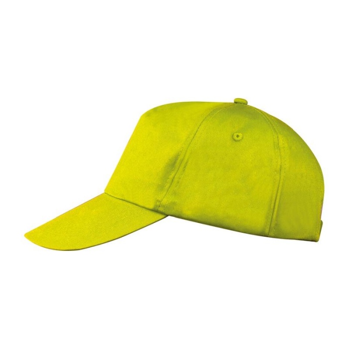 Reklámajándék: Vászon reklám baseball sapka, 5 panel, világoszöld