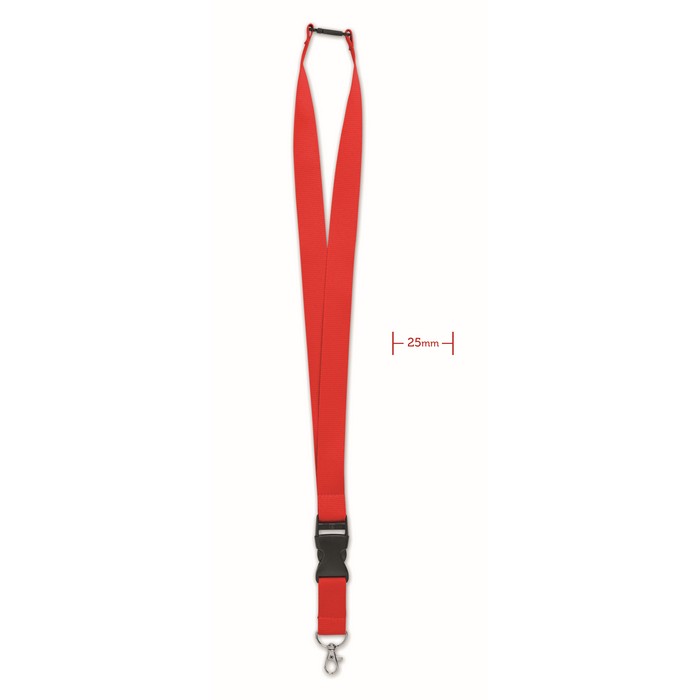 Wide Lany nyakpánt fém kapoccsal 25 mm, piros