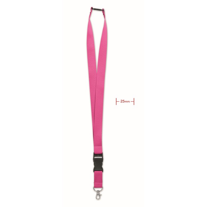 Wide Lany nyakpánt fém kapoccsal 25 mm, rózsaszín