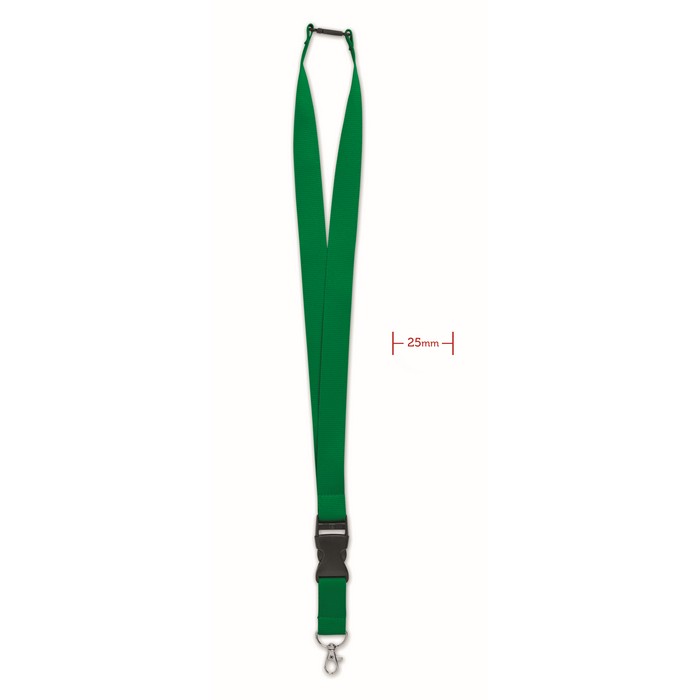 Wide Lany nyakpánt fém kapoccsal 25 mm, zöld